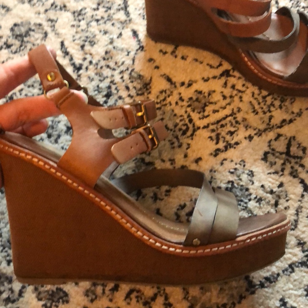 Dolche vita wedged two tone sandals